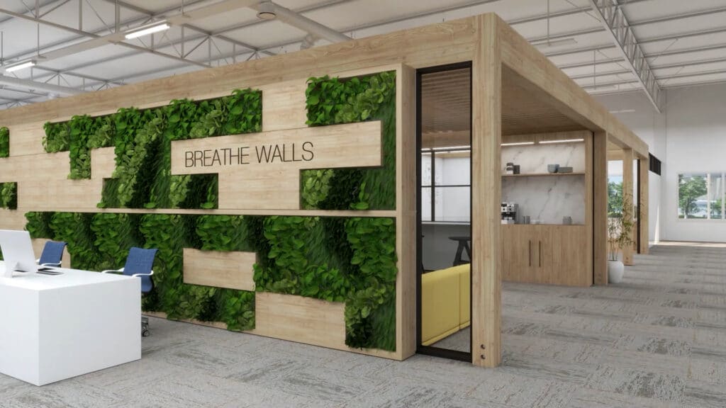 a wall with plants on it