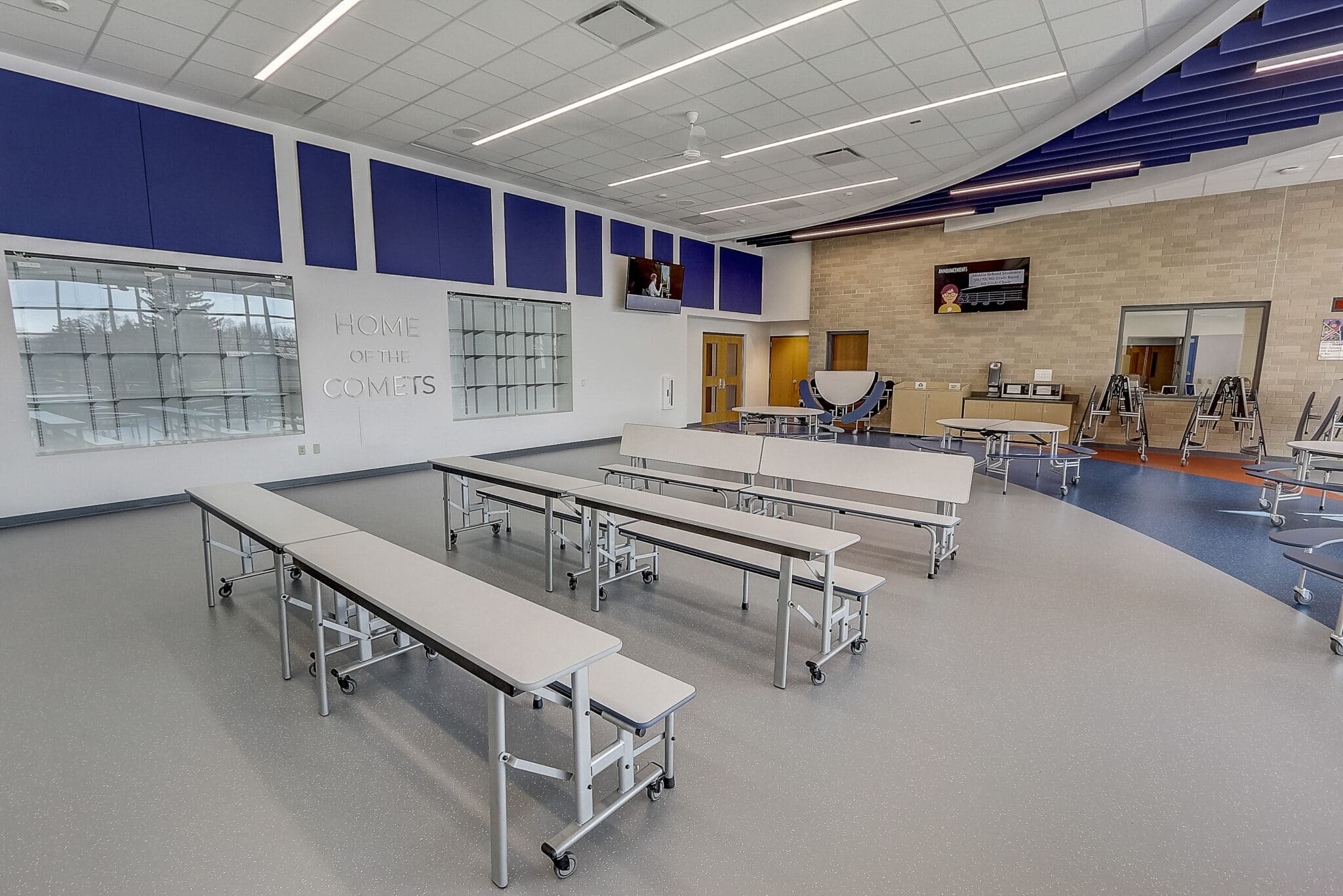 school cafe folding tables