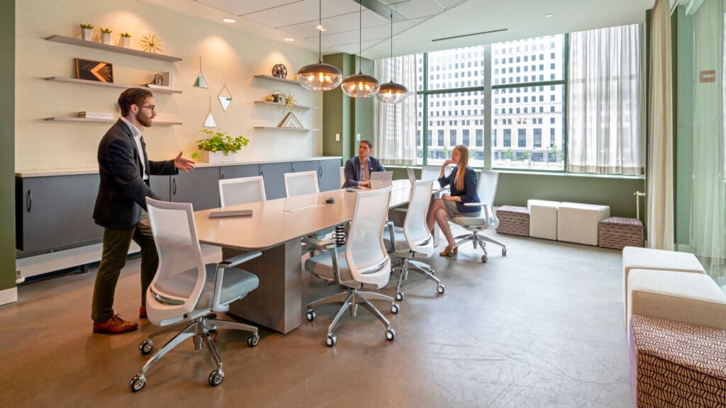 Corporate seating and conference room